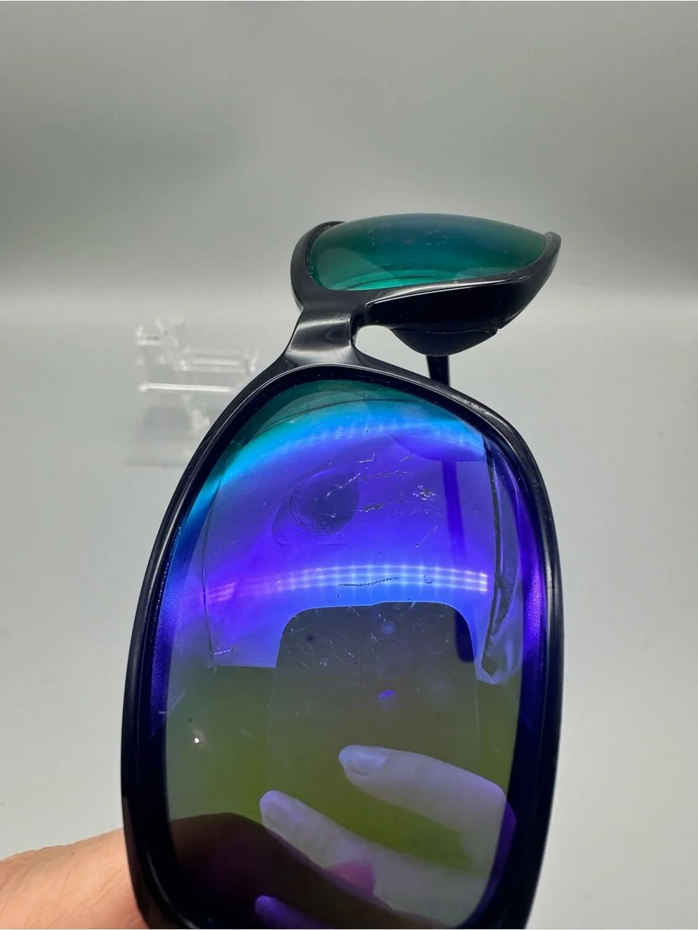 Oakley Dispute Sunglasses Black Blue Purple Mirror Lens OO9233-12 60 15 122
